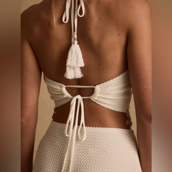 12th Tribe Cream Textured Dress - Picture 3 of 7